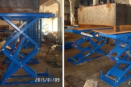 SG-35T scissor lift Factory testing